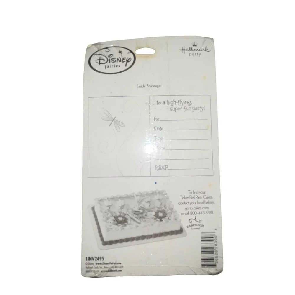 NIP Hallmark Disney Tinkerbell Birthday Party Invitations 8Ct Fairies Silvermist